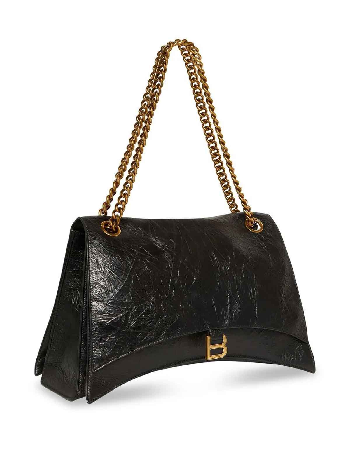 Shop Balenciaga Crush Chain Bag Large In Black