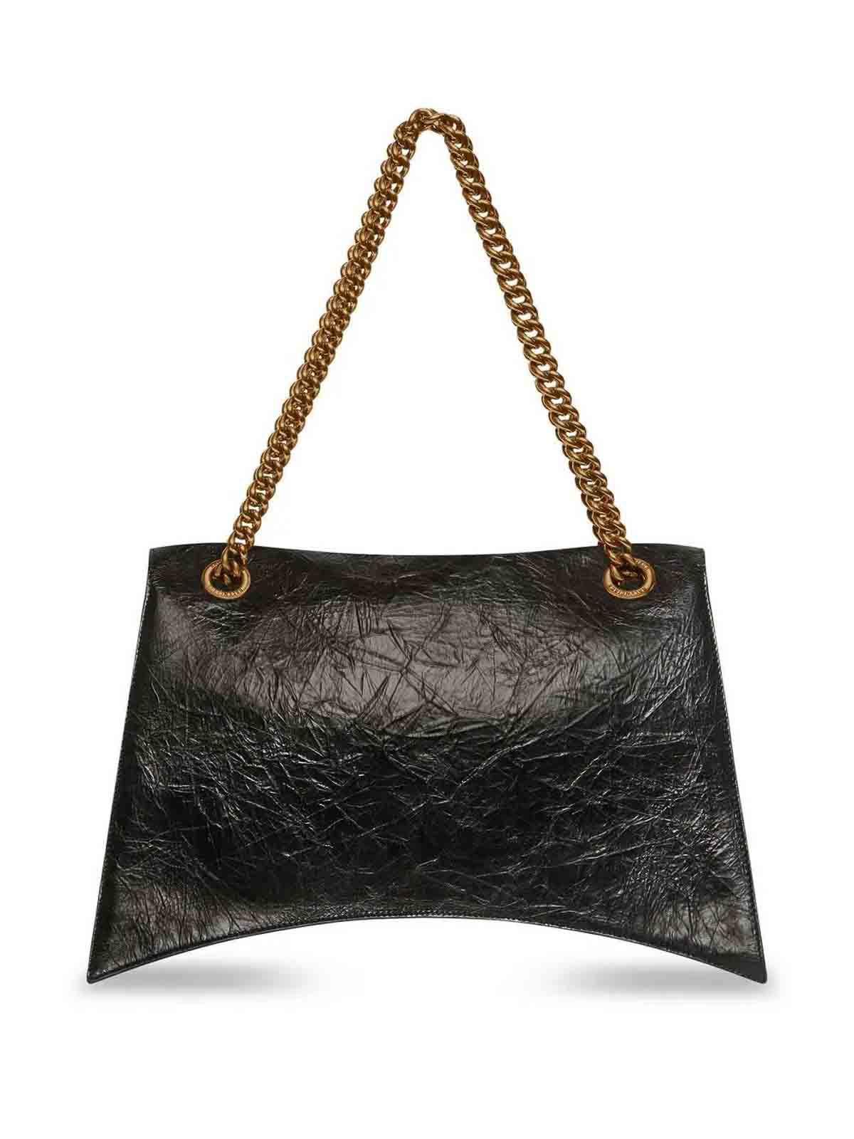Shop Balenciaga Crush Chain Bag Large In Black