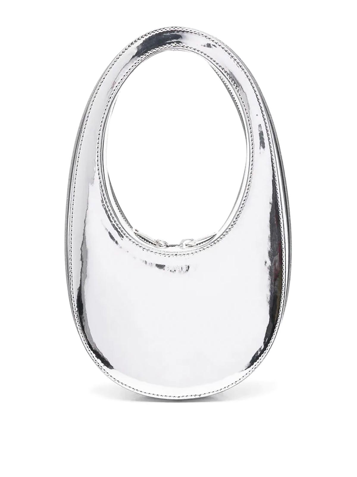 Shop Coperni Mini Swipe Bag In Silver