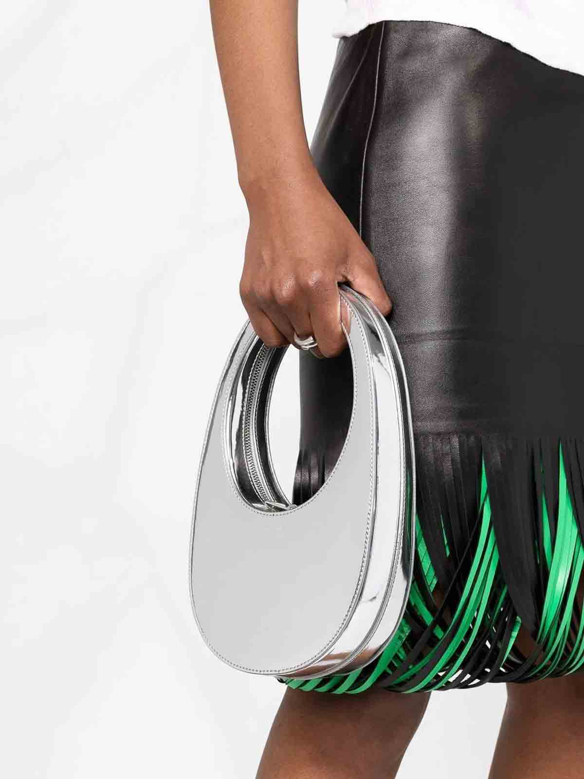 Shop Coperni Mini Swipe Bag In Silver