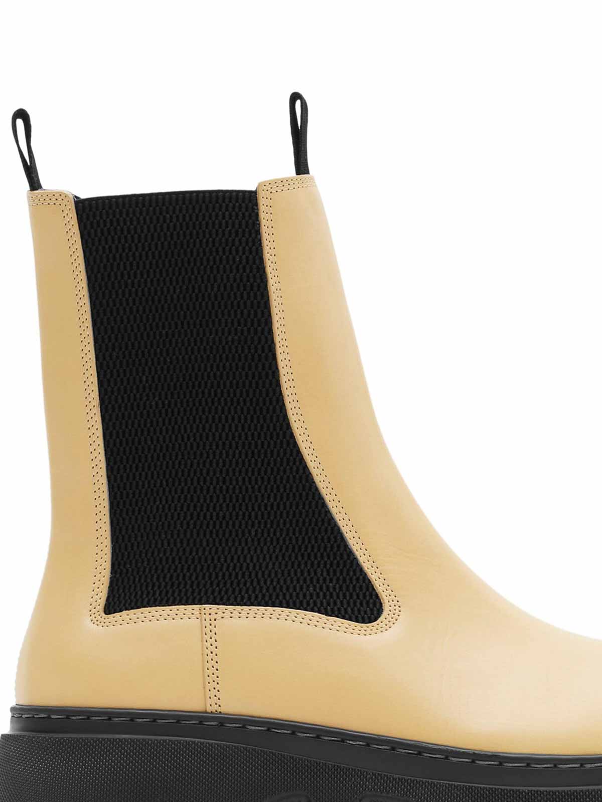Shop Burberry Creeper Chelsea Boots In Beige