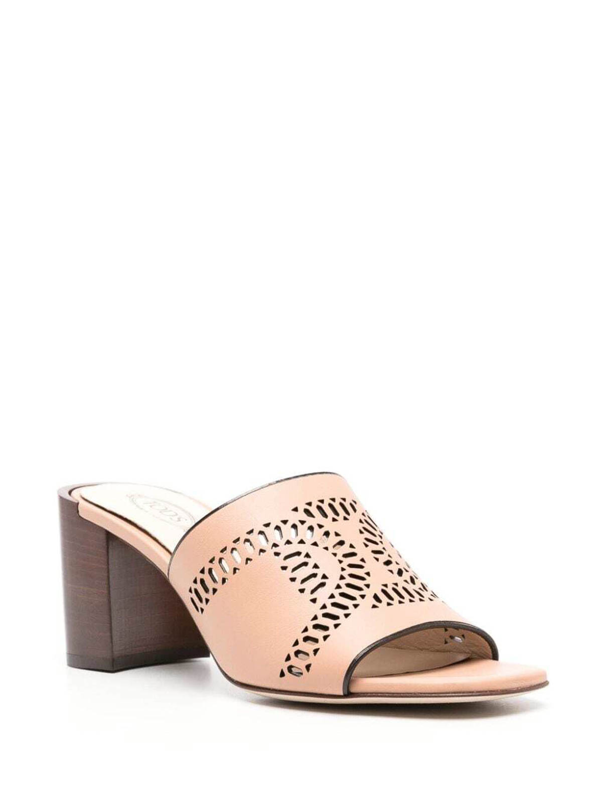 Shop Tod's Kate 75mm Mules In Light Pink