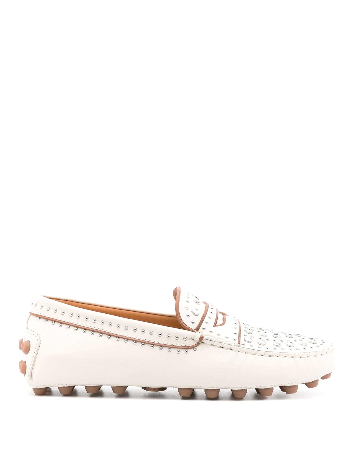 Tod's Studded Loafer In Gold