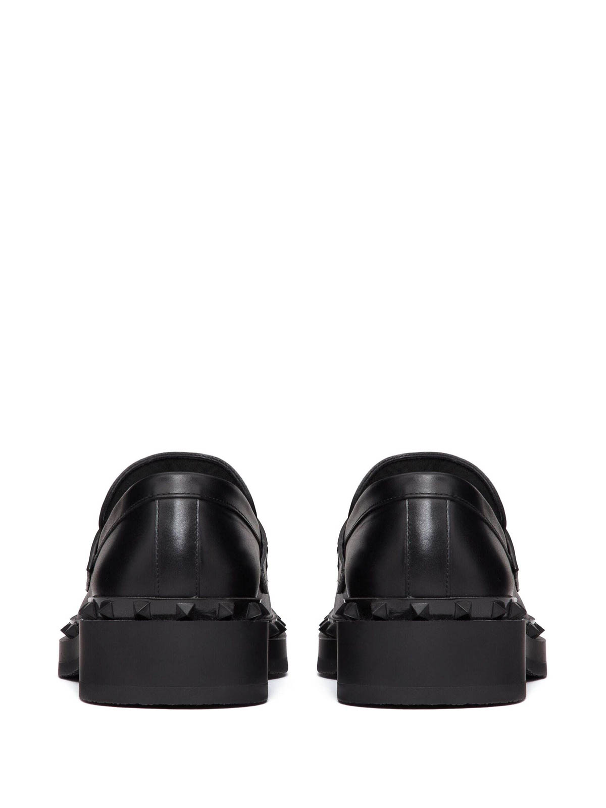 Shop Valentino Rockstud M-way Loafer In Black