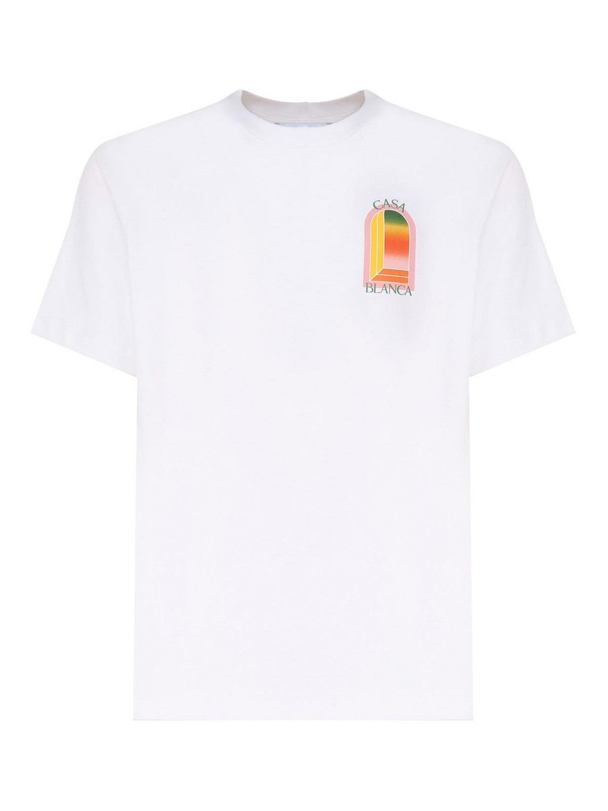 Casablanca Cotton T-Shirt Tennis Club - White - Men|MS24JTS00123