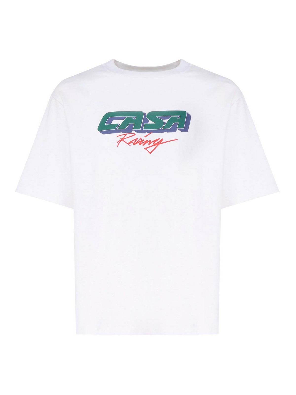 Shop Casablanca Logo T-shirt In Cotton In White