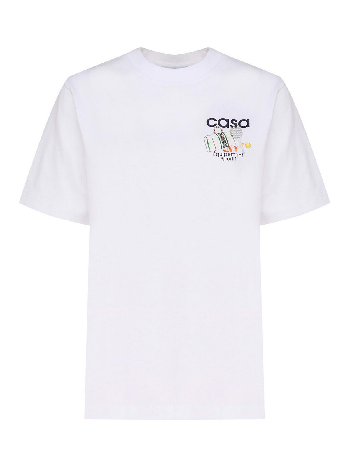 Casablanca Tennis Club Cotton T-shirt In White
