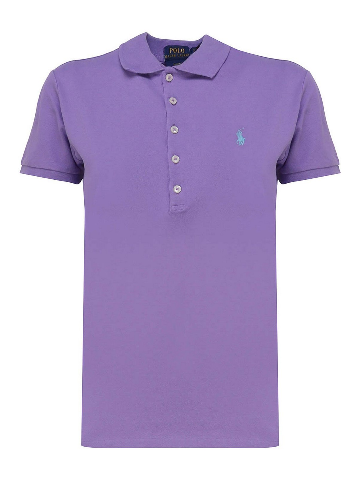 Shop Polo Ralph Lauren Polo With Julie Embroidery In Purple
