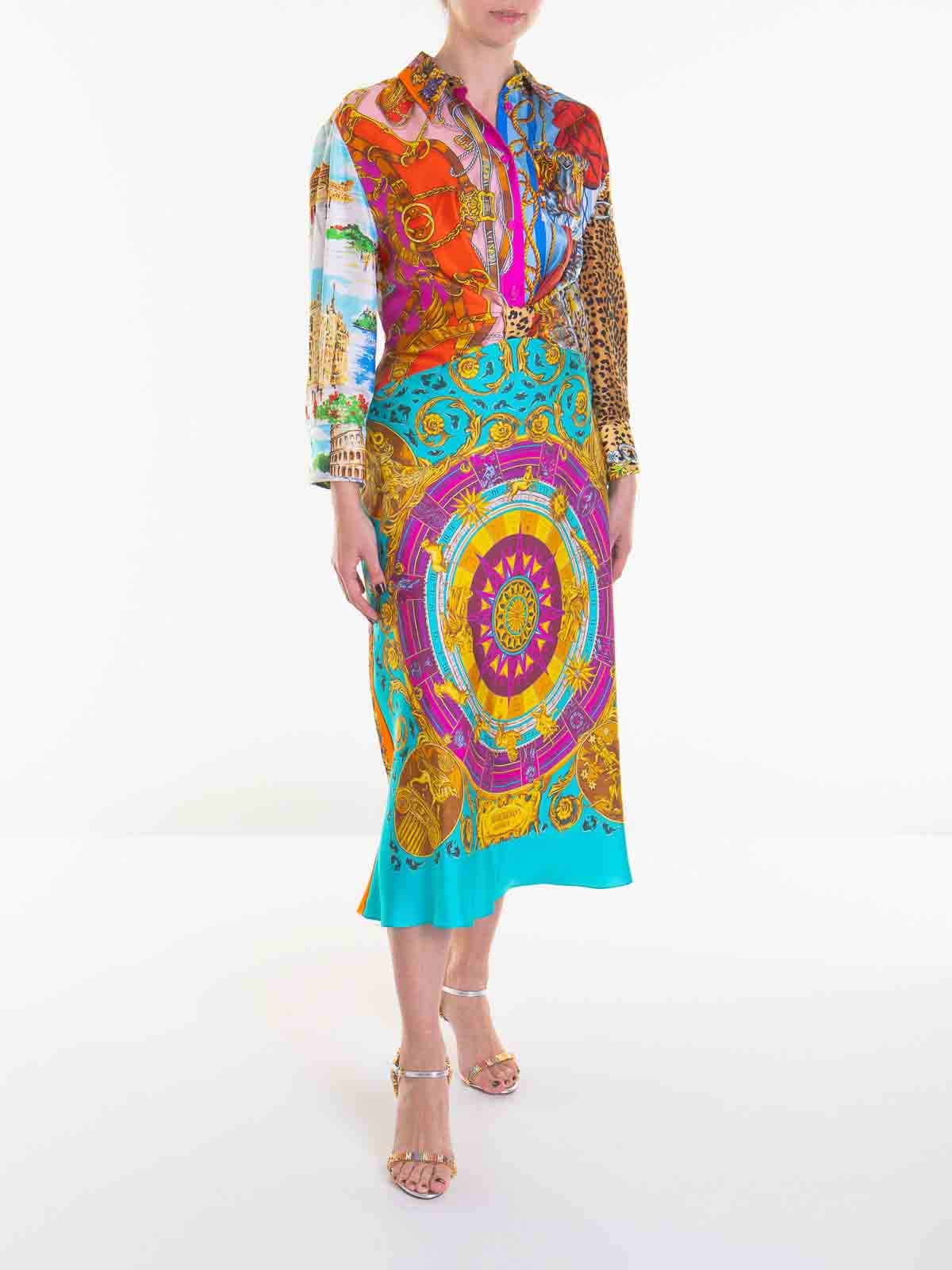 Shop Moschino Vestido Midi - Multicolor In Multicolour