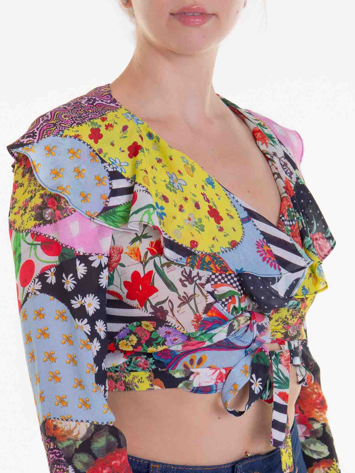 Shop Moschino Viscose Shirt In Multicolour