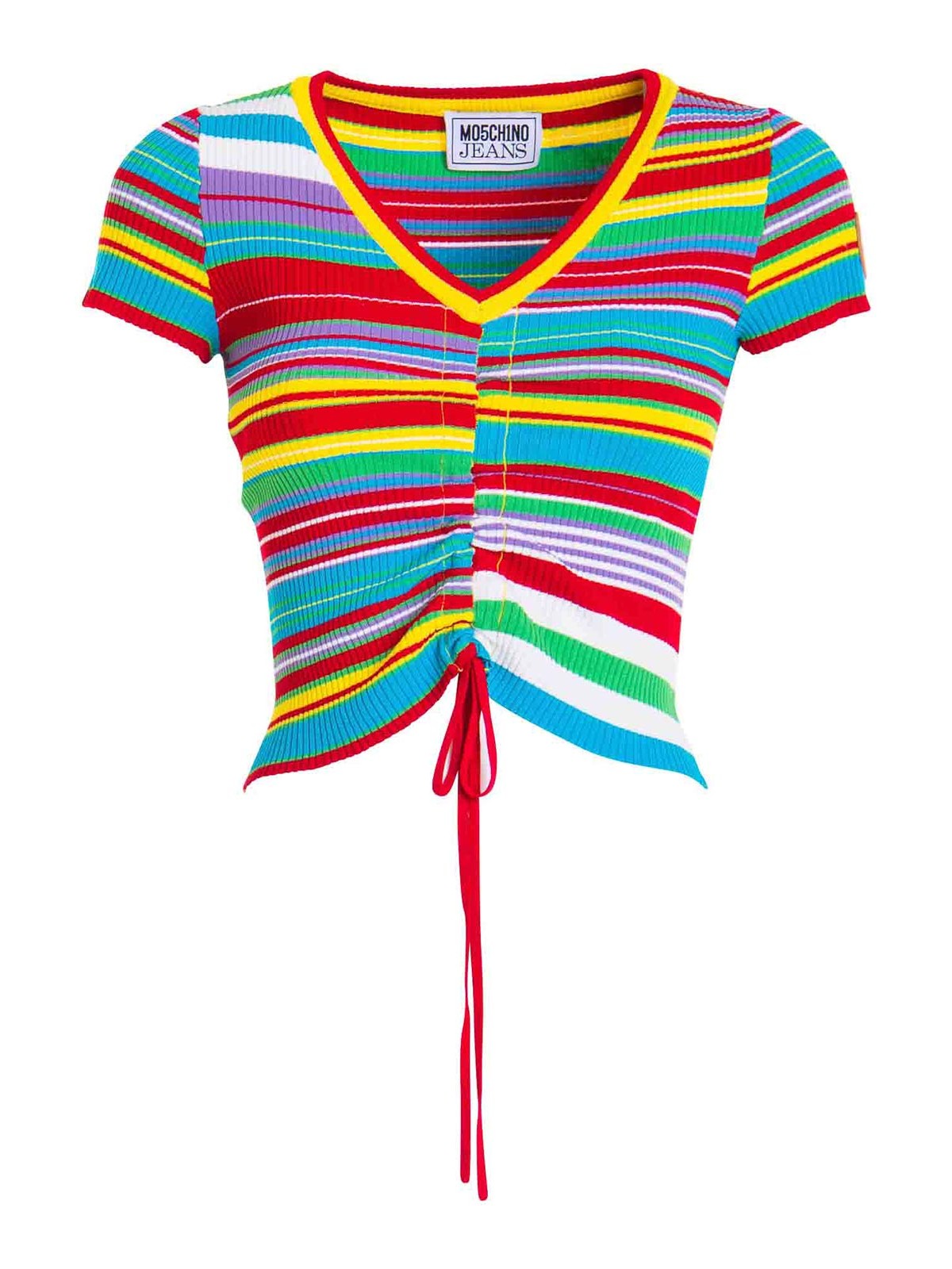 Shop Moschino Viscose Top In Multicolour