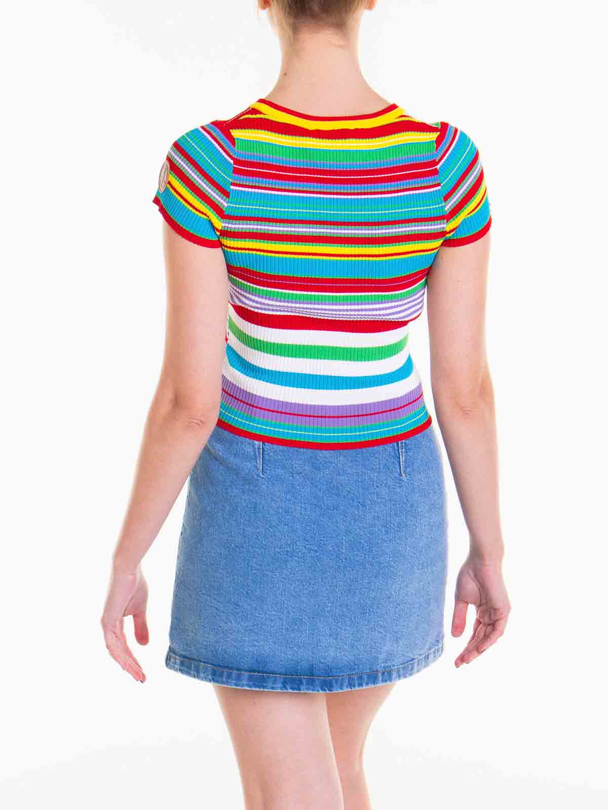 Shop Moschino Viscose Top In Multicolour