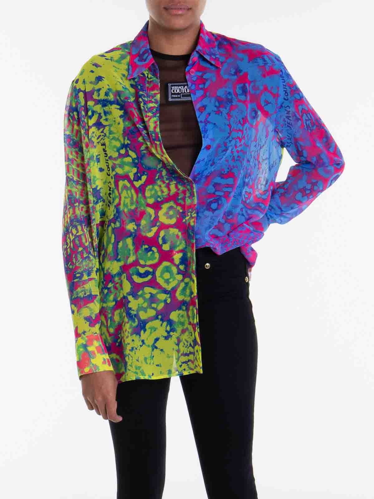 Shop Versace Jeans Couture Shirt In Multicolour