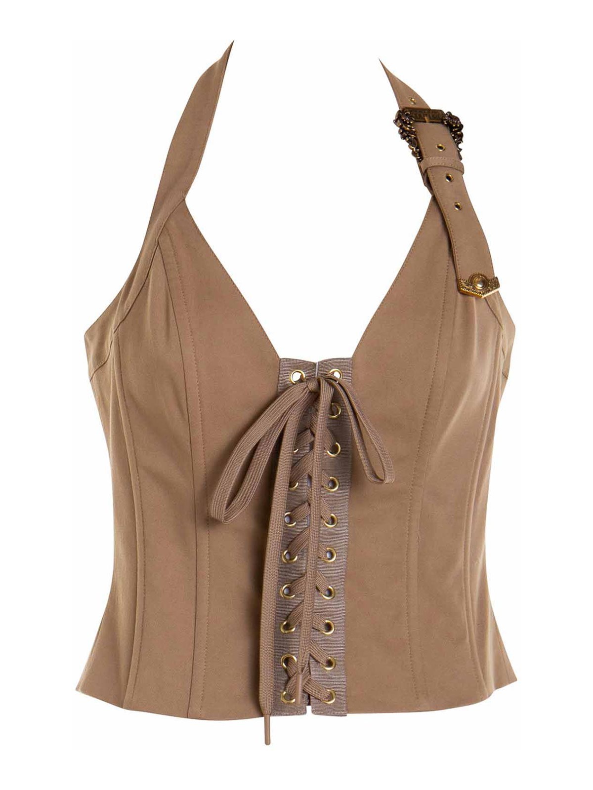 Versace Jeans Couture Top In Brown