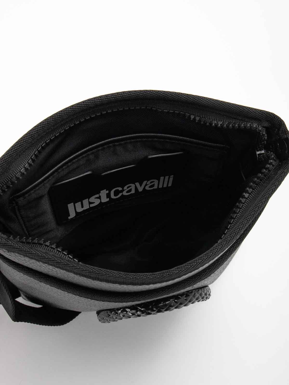 Shop Just Cavalli Leather Bag In Black
