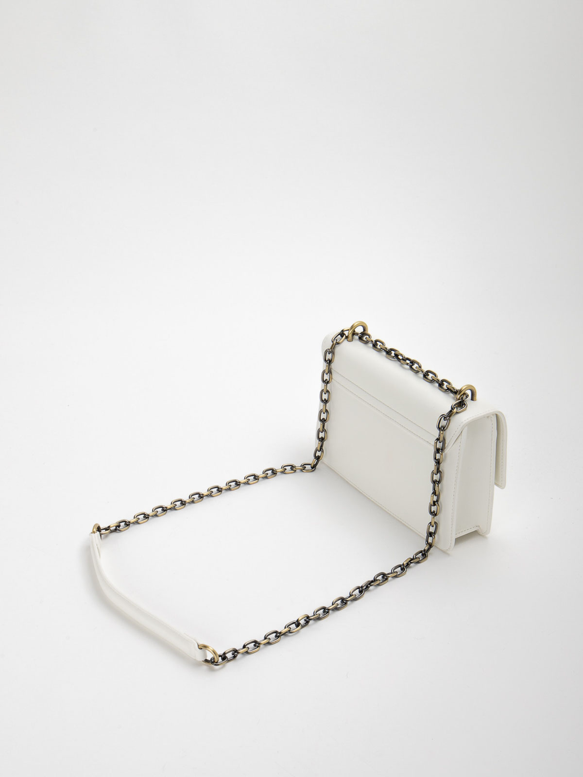 Shop Just Cavalli Leather Bag In White