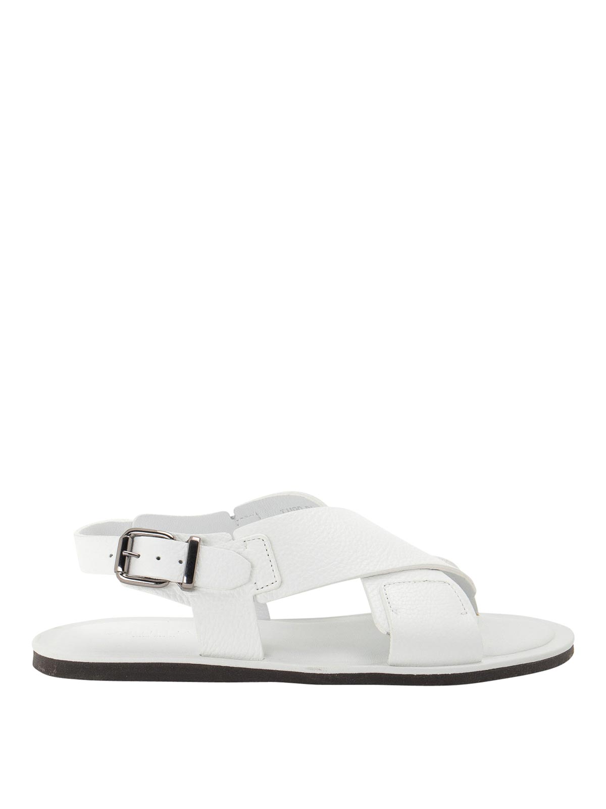 Shop Corneliani Sandals In White