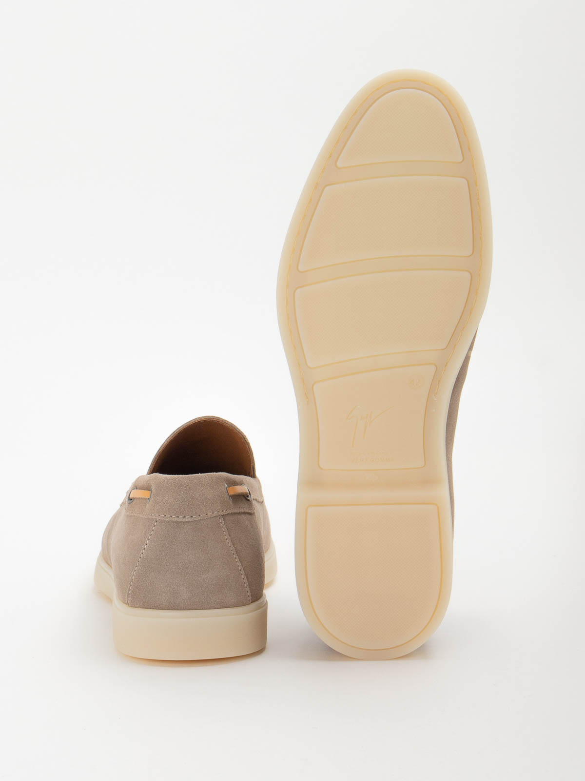 Shop Giuseppe Zanotti Leather Loafers In Beige