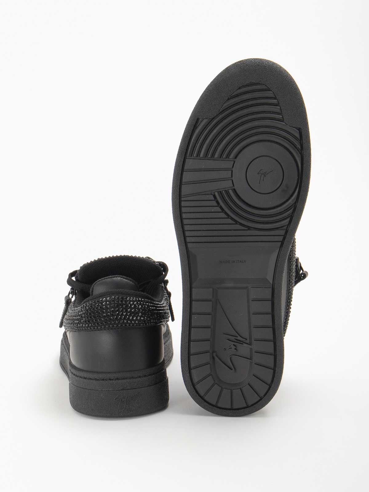 Shop Giuseppe Zanotti Logo Sneakers In Black