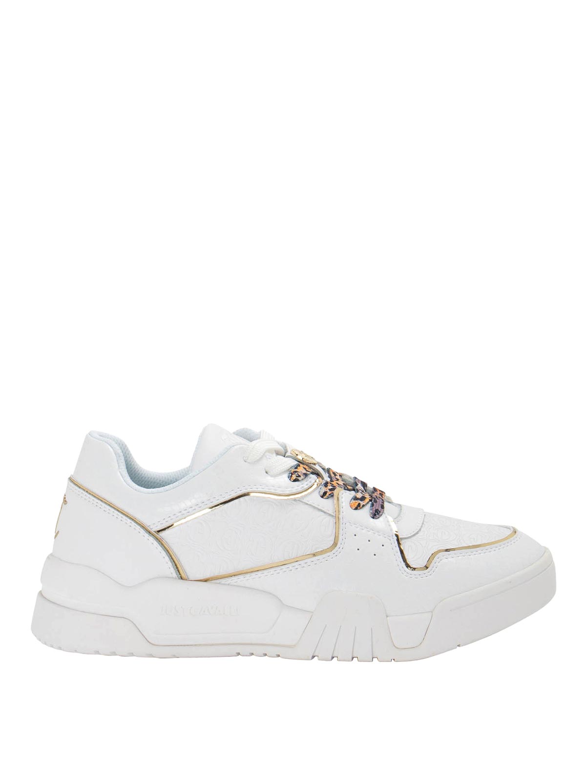 Shop Just Cavalli Logo Sneakers In White