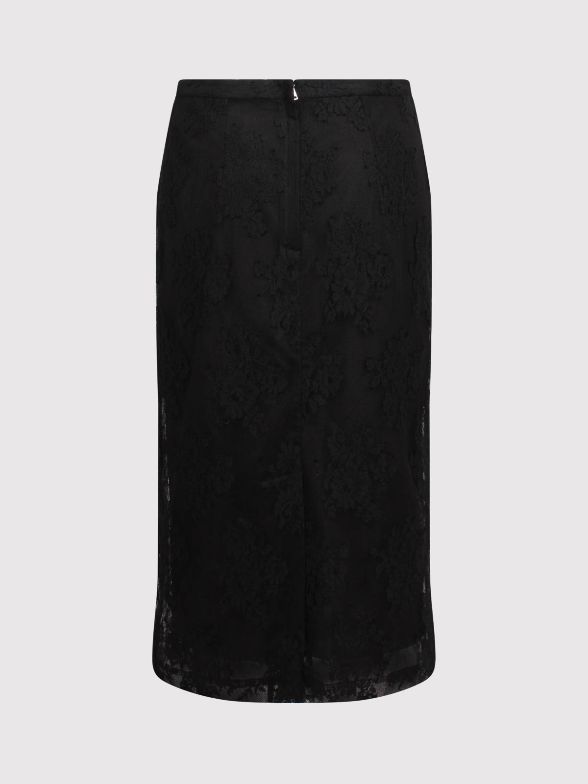 Shop Dolce & Gabbana Semi Transparent Midi Skirt In Negro