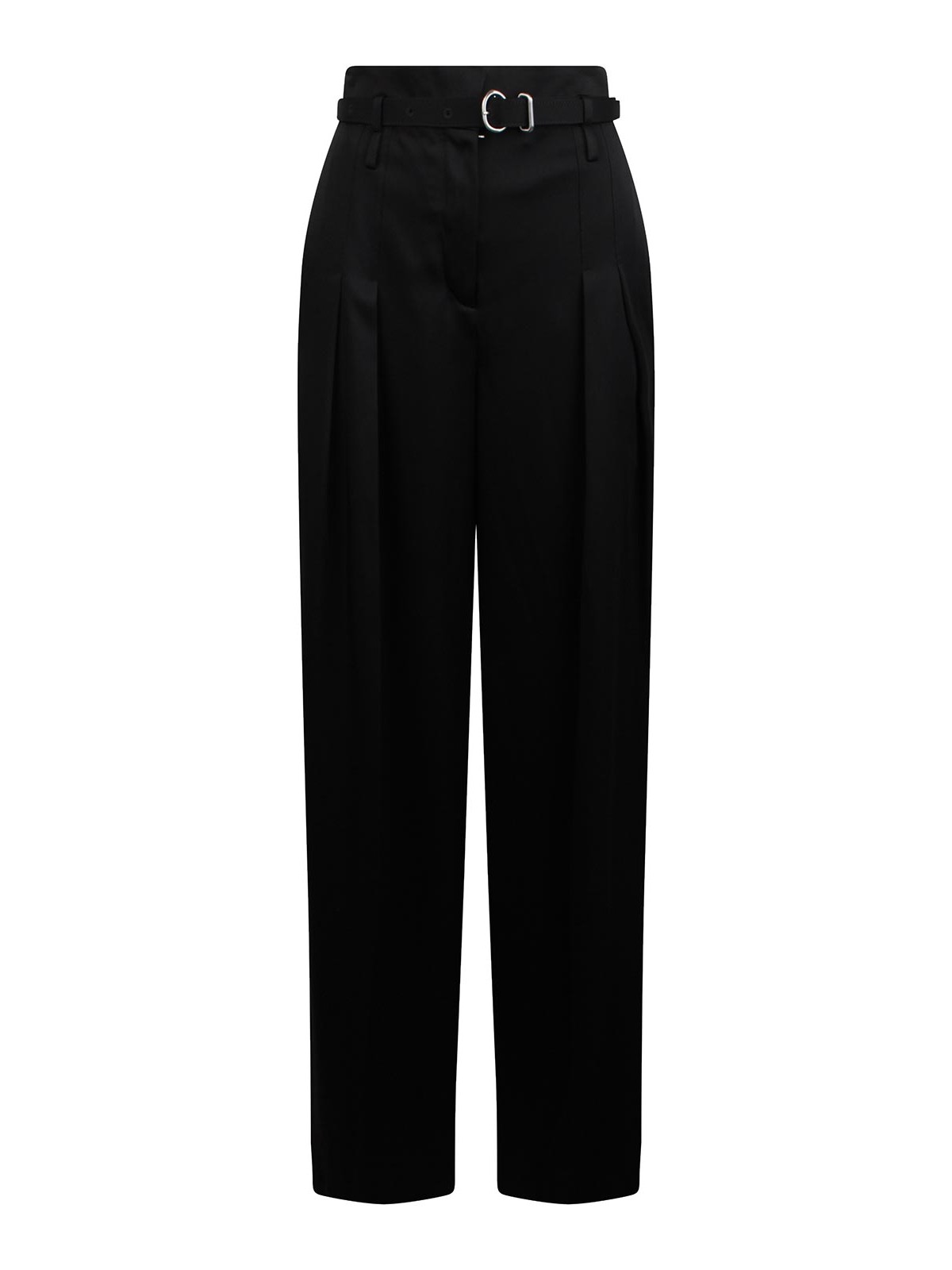 Jil Sander Tailored Trousers With Belt - Black