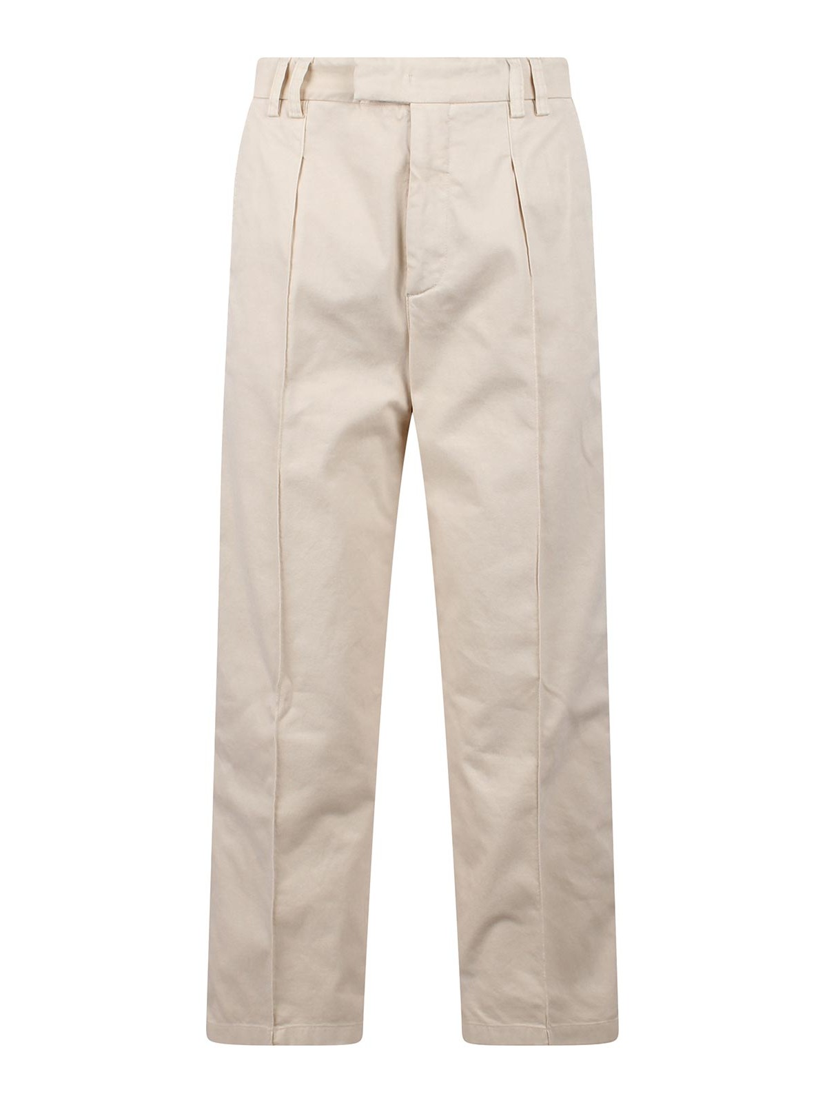 N°21 Cropped Straight Leg Trousers In Neutral
