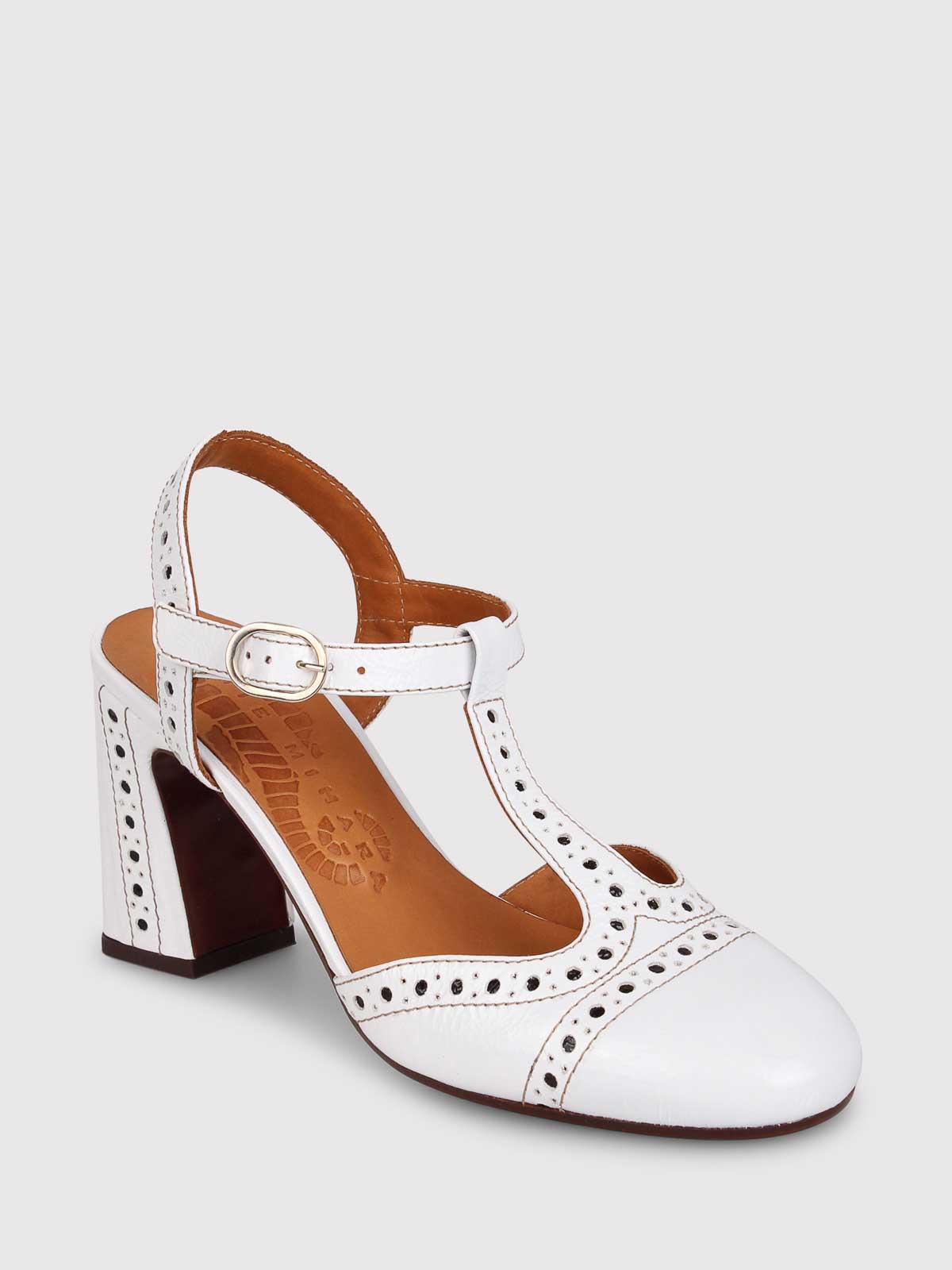 Shop Chie Mihara Pumps Mira 85mm In Blanco
