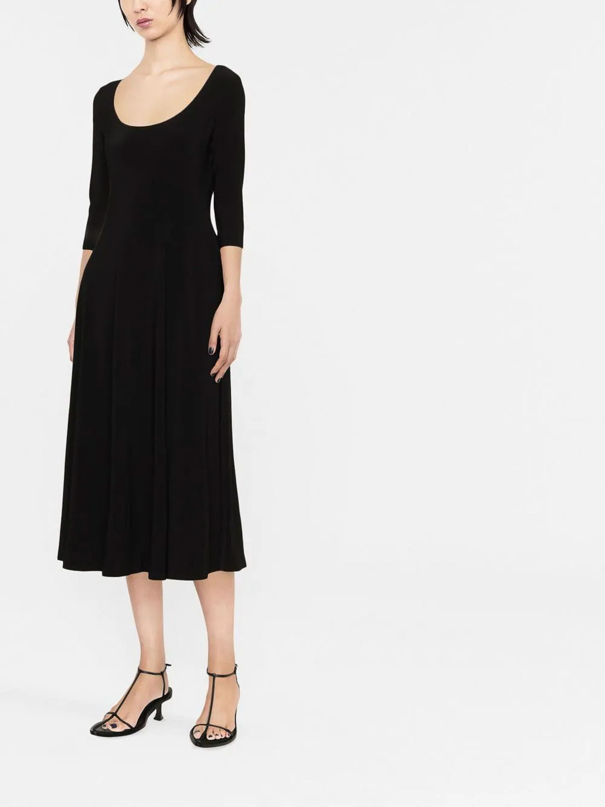 Shop Norma Kamali Long Dress In Black