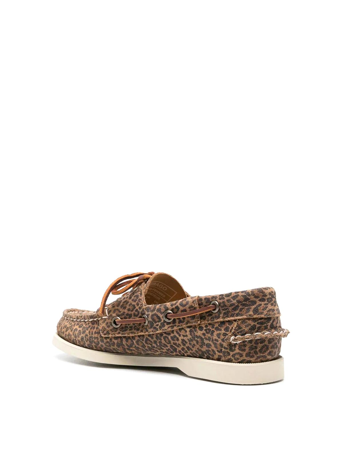Shop Sebago Leopard Printed Loafers In Animal Print