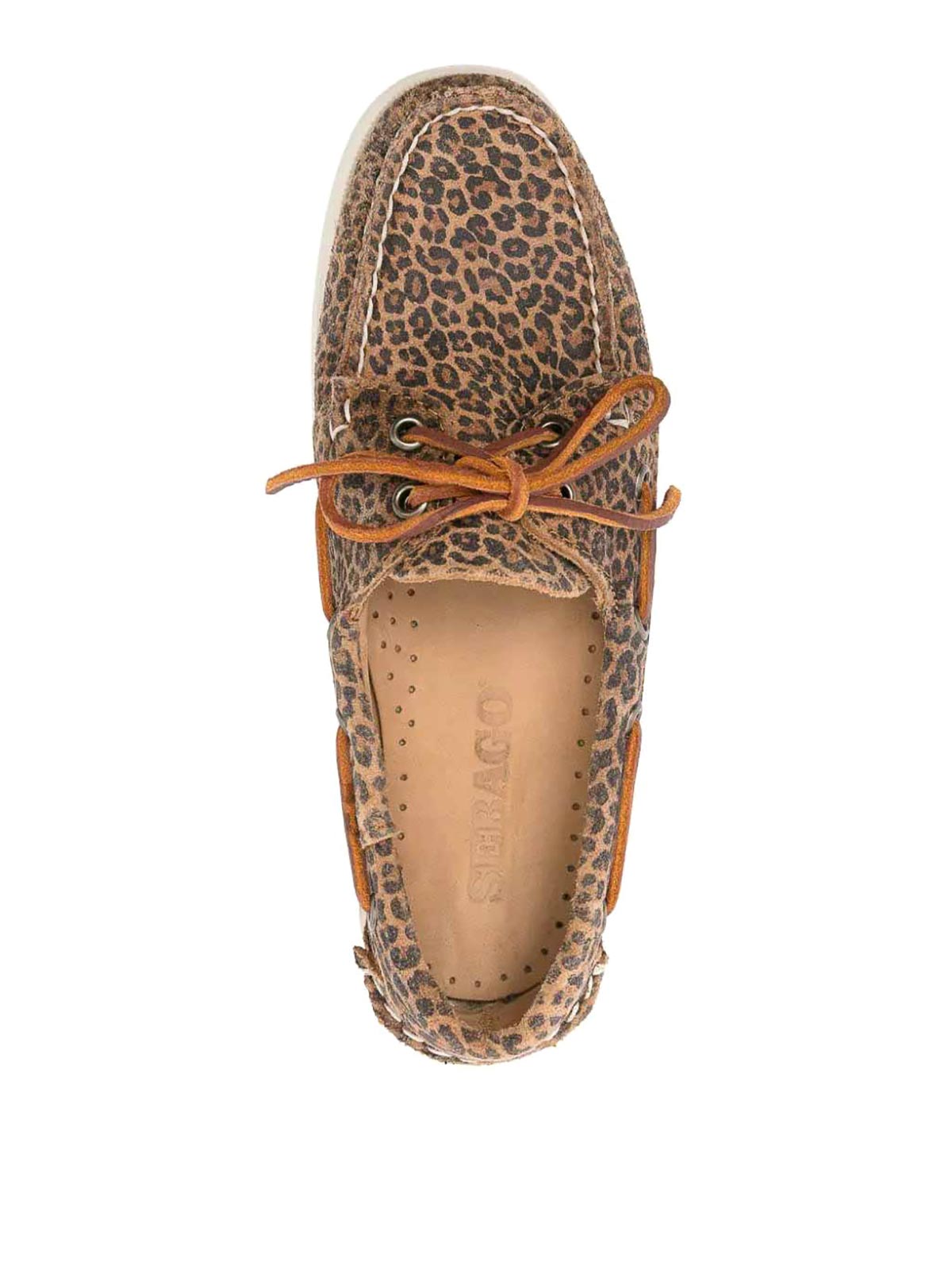 Shop Sebago Leopard Printed Loafers In Animal Print