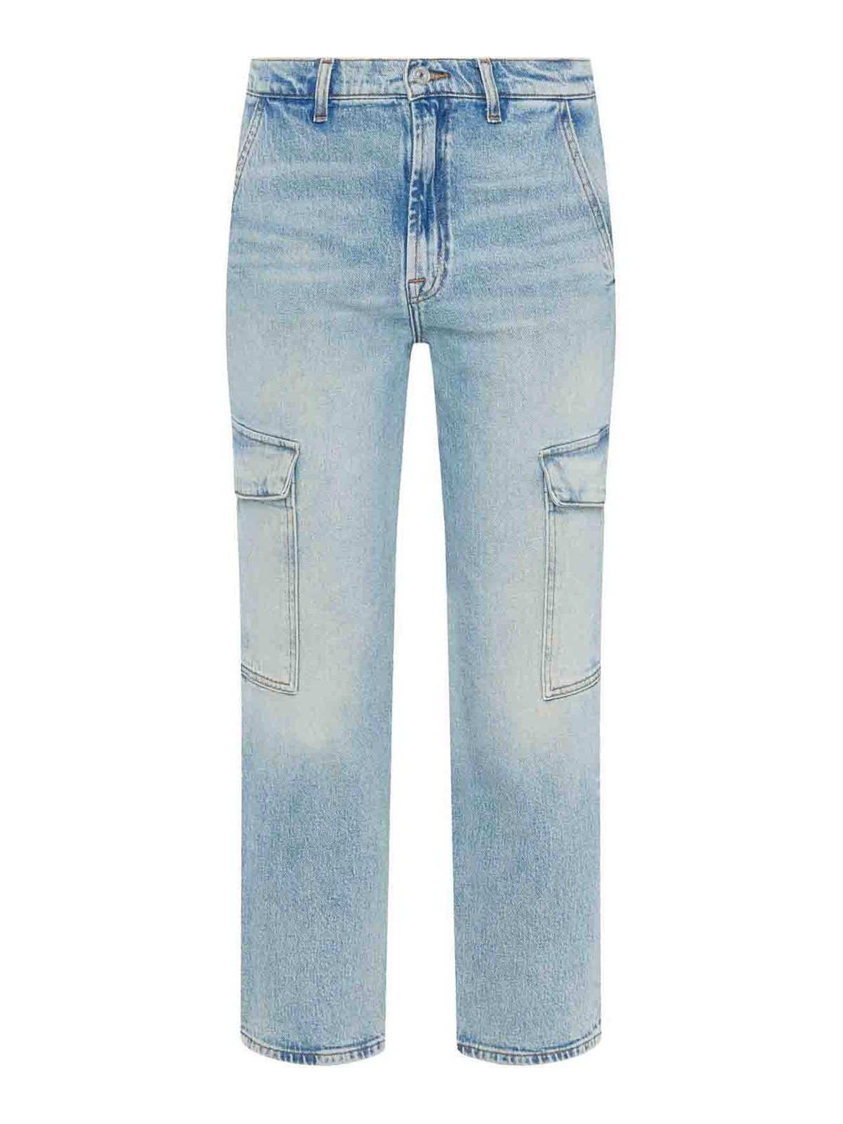 Shop 7 For All Mankind Cargo Logan Frost In Blue