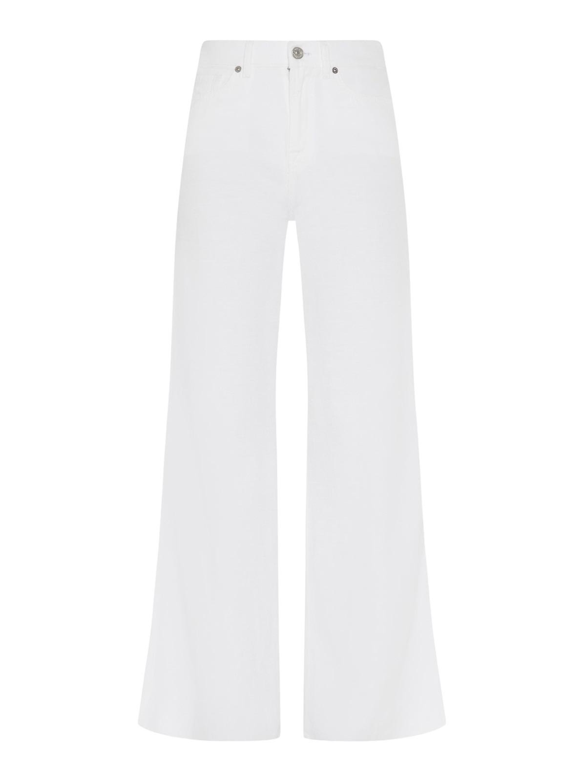 Shop 7 For All Mankind Linen Santorini Pants In White