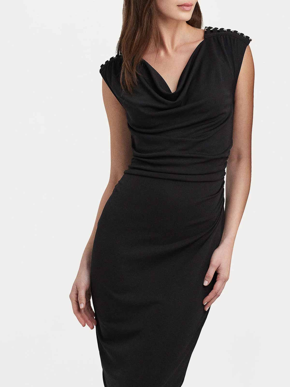 Shop Lauren Ralph Lauren Rechlee Sleeveless Day Dress In Black