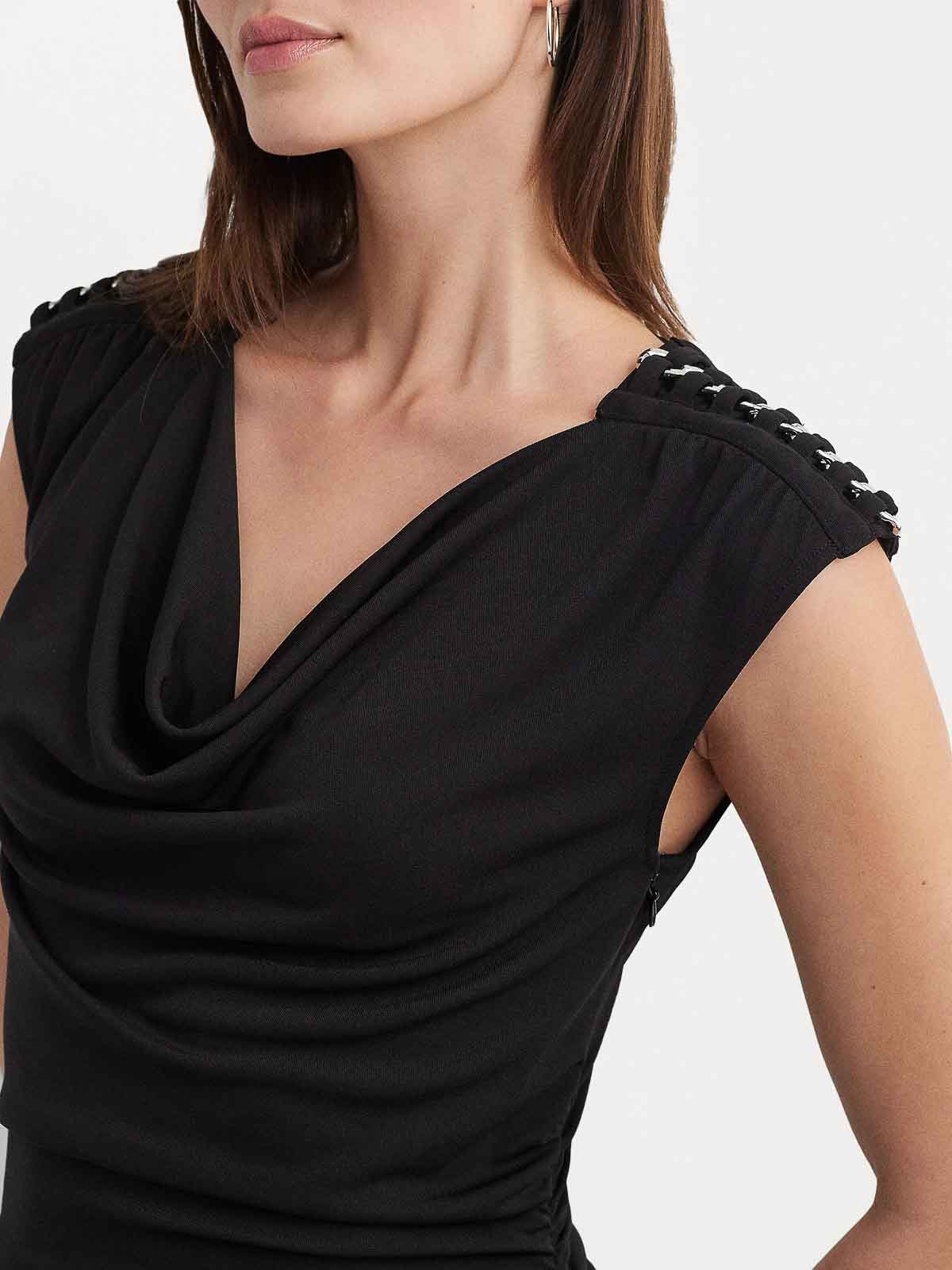 Shop Lauren Ralph Lauren Rechlee Sleeveless Day Dress In Black