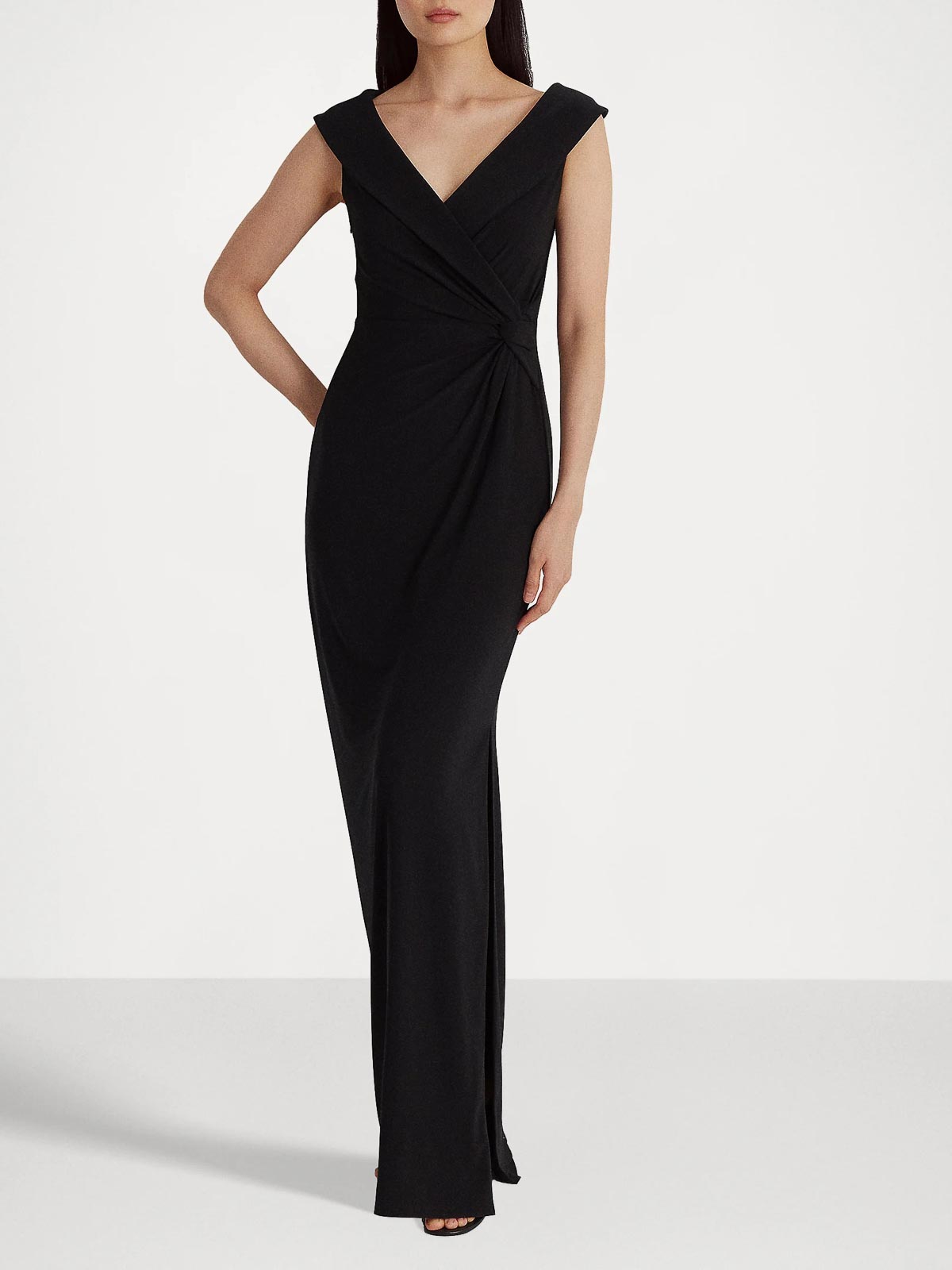 Shop Lauren Ralph Lauren Leonidas Long Dress In Black