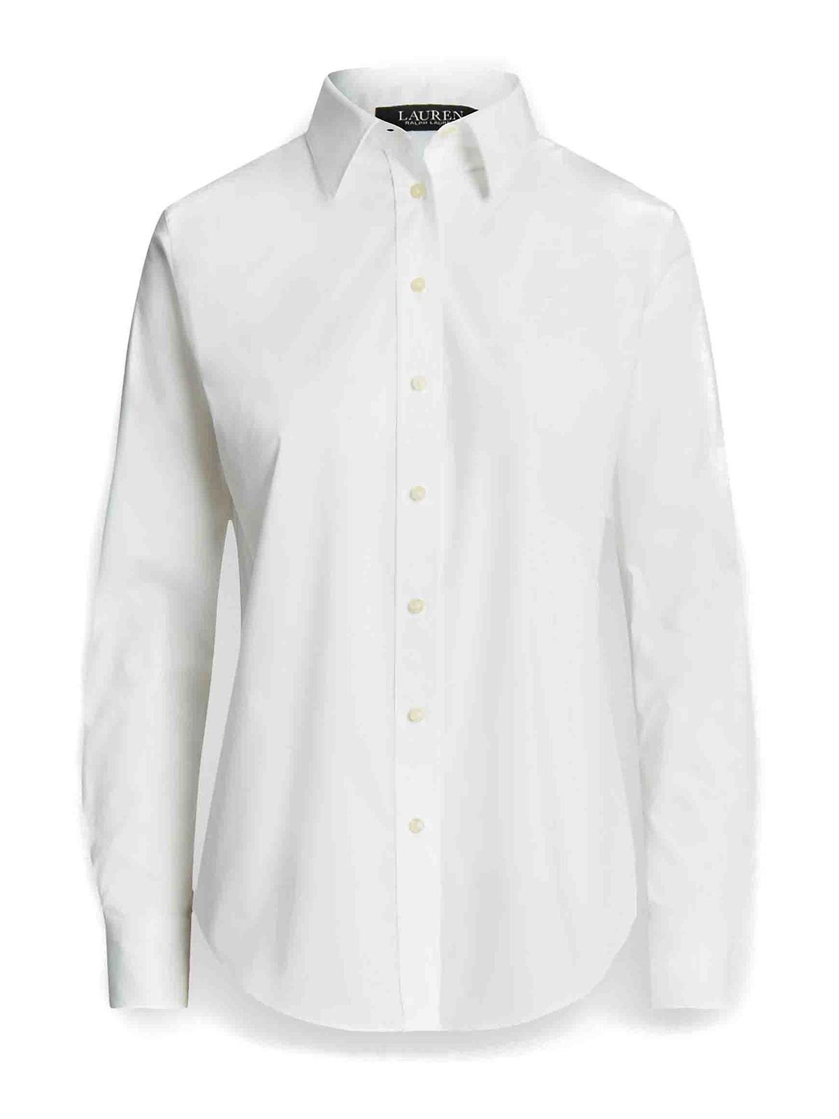 Shop Lauren Ralph Lauren Jamelko Long Sleeve Shirt In White