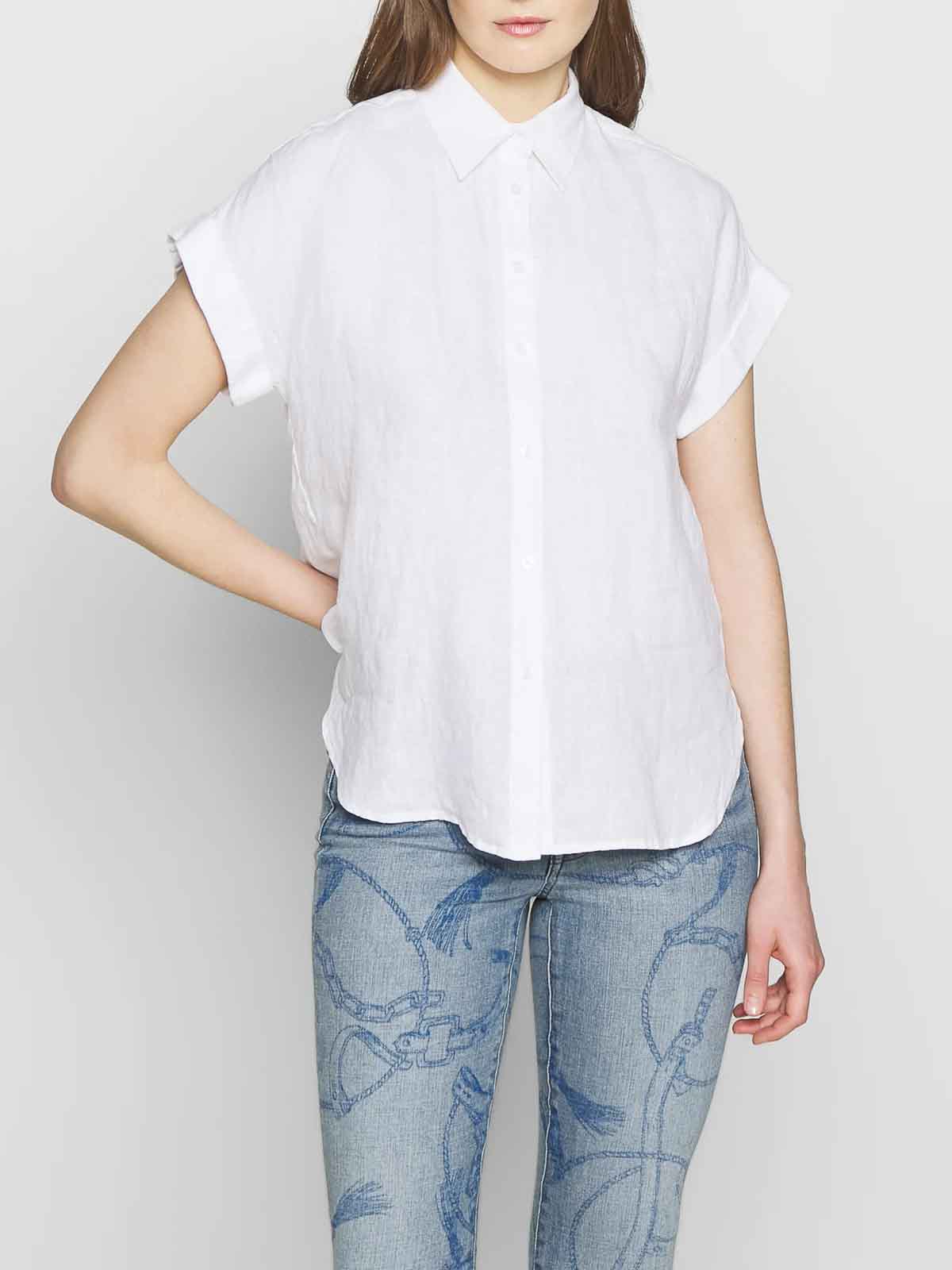 Shop Lauren Ralph Lauren Broono Short Sleeve Shirt In White