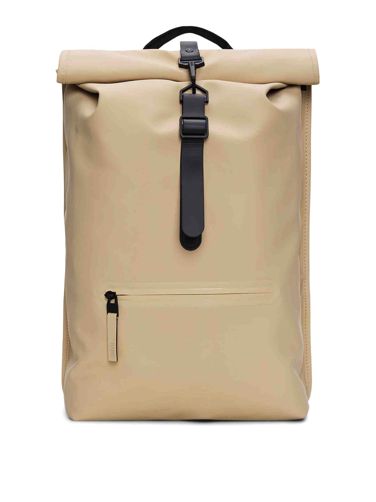 Shop Rains Rolltop Rucksack W3 In Beige