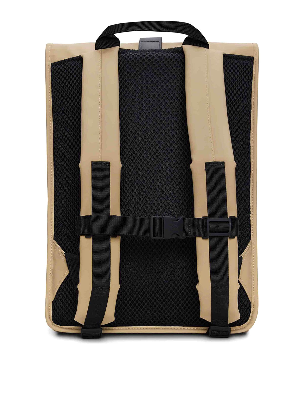 Shop Rains Rolltop Rucksack W3 In Beige