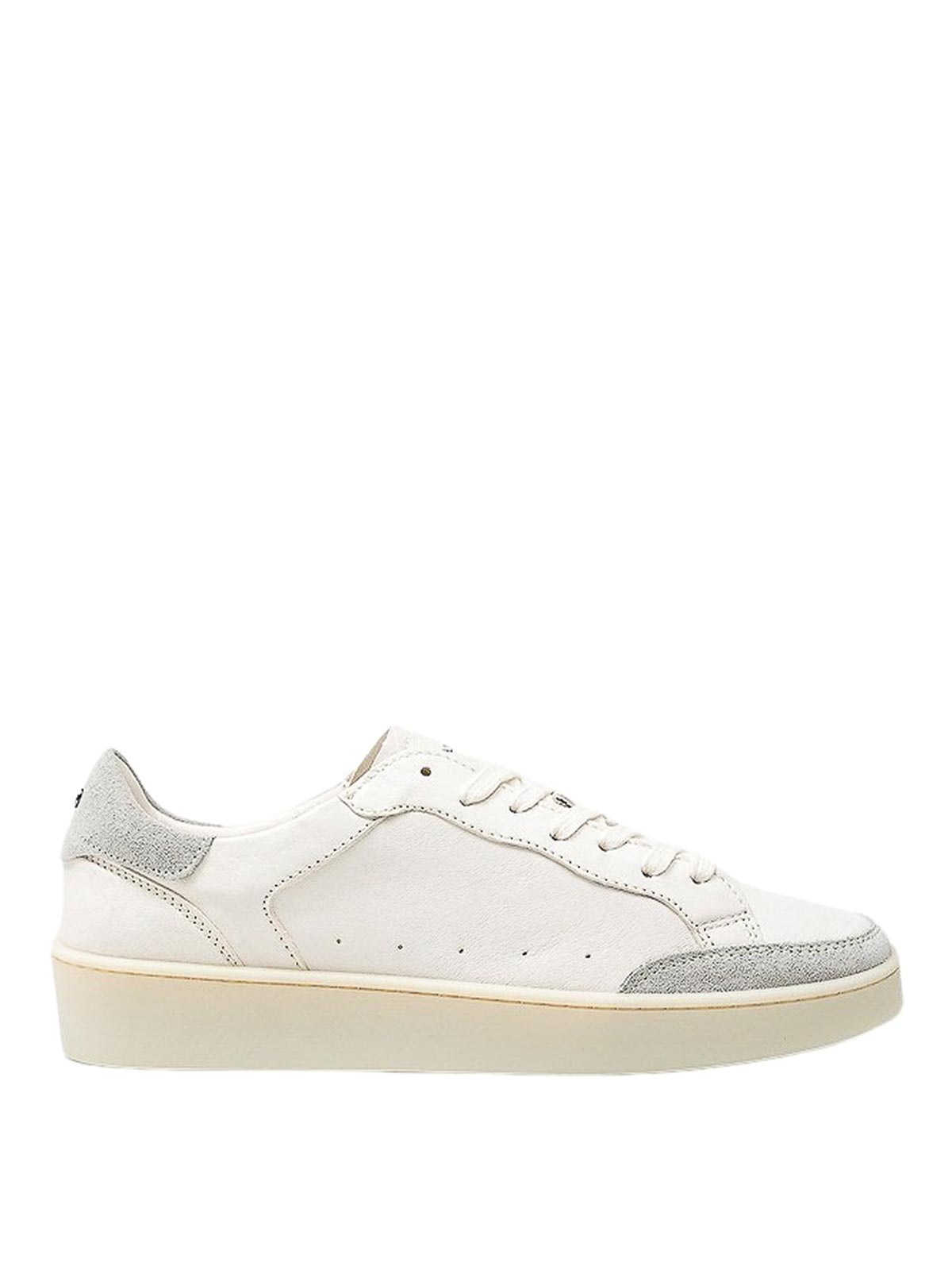 Canali Leather Sneakers In White