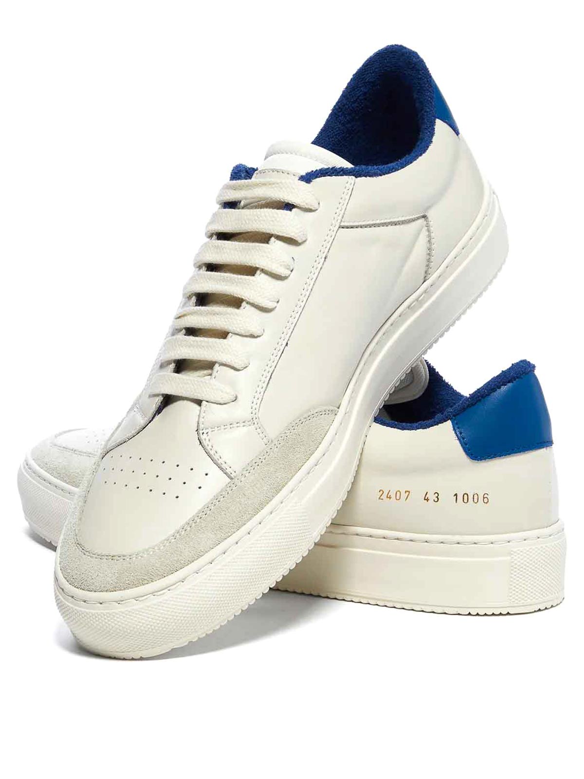Shop Common Projects Leather Sneakers In Blue