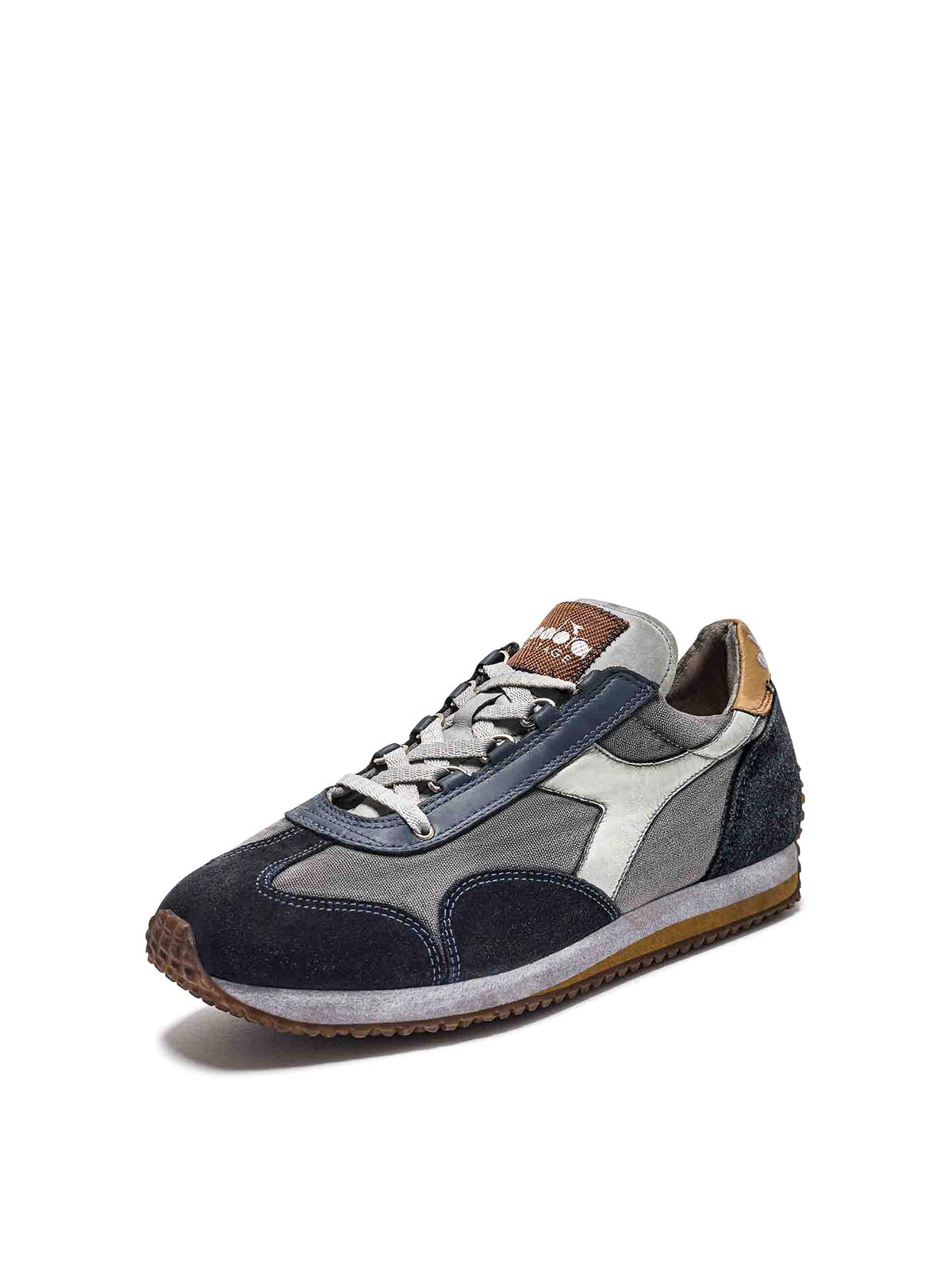 Shop Diadora Leather Sneakers In Grey