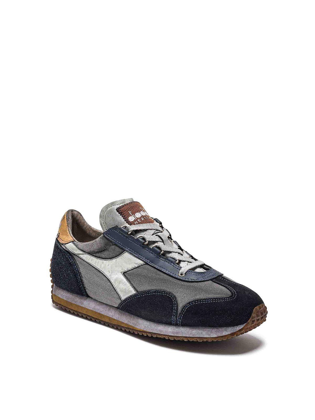 Shop Diadora Leather Sneakers In Grey