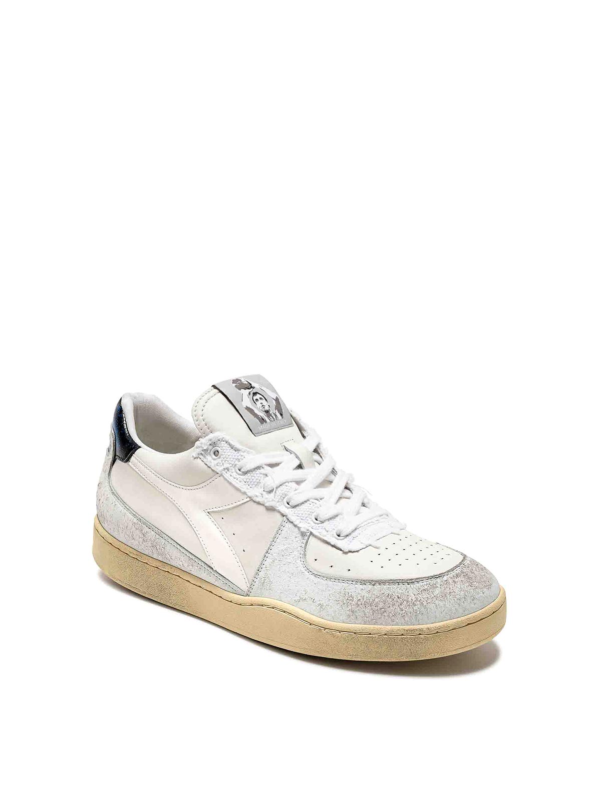 Shop Diadora Leather Sneakers In White