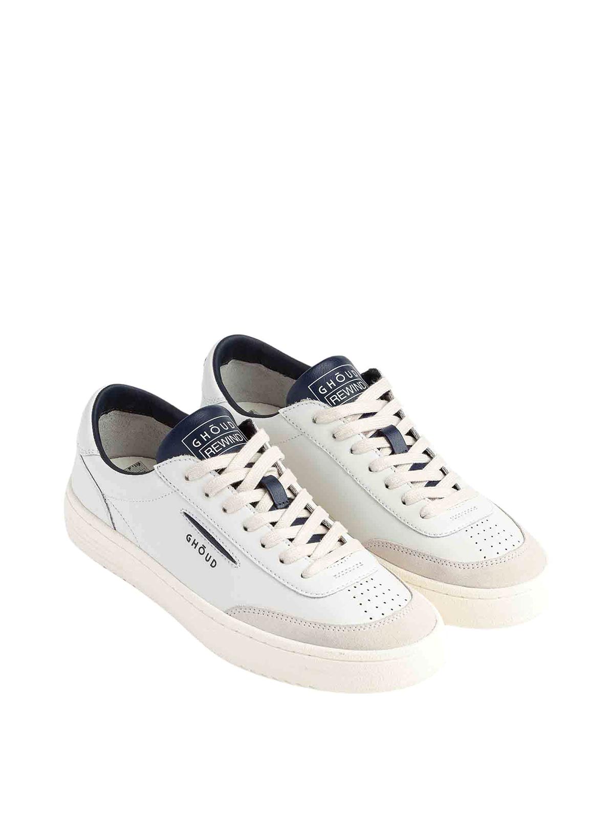 Shop Ghoud Venice Leather Sneakers In Blue
