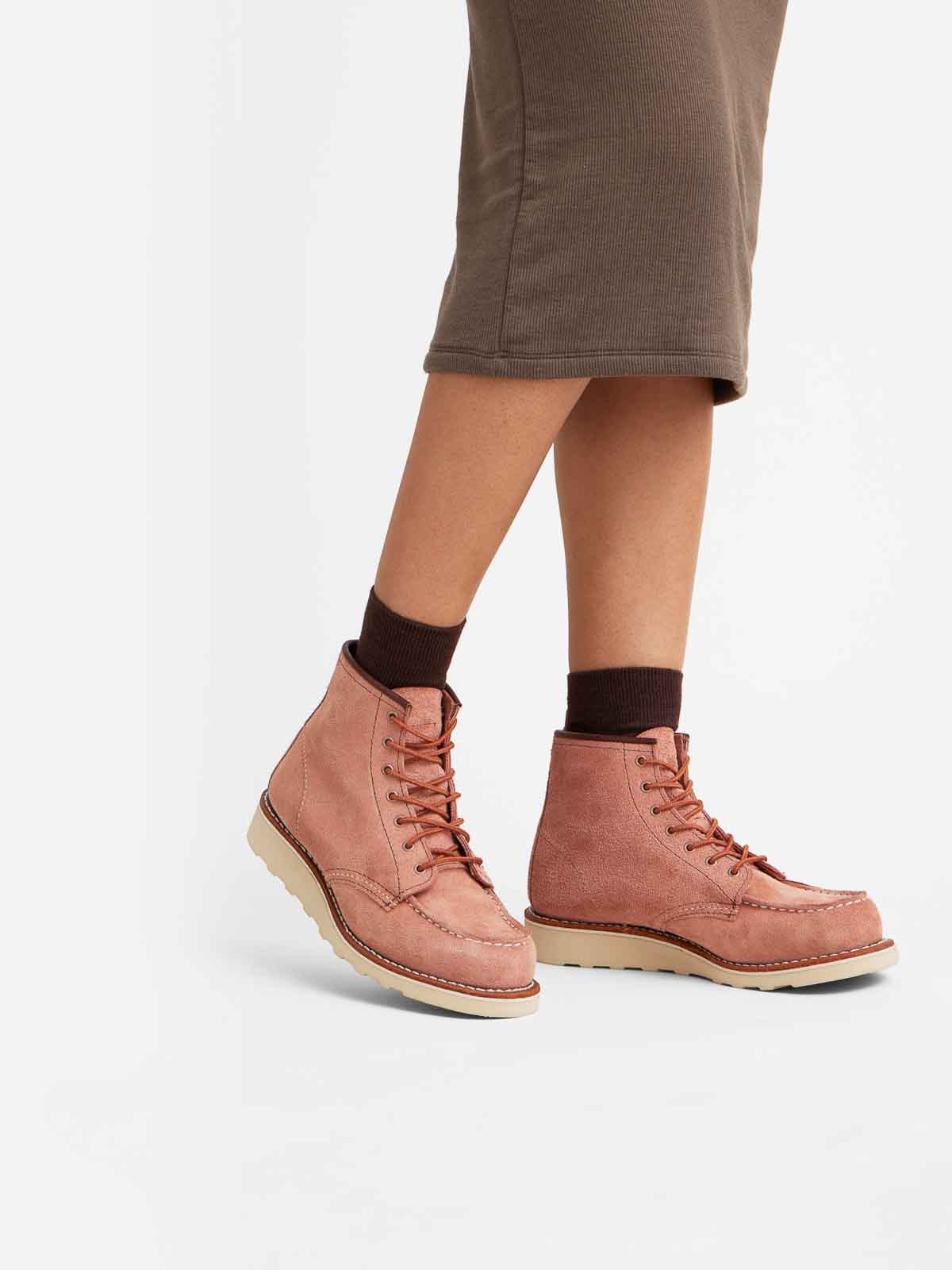 Shop Red Wing Shoes Classic Moc Ankle Boot In Pink