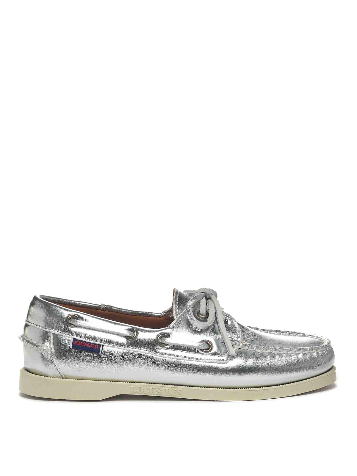Sebago Leather Loafers In Silver