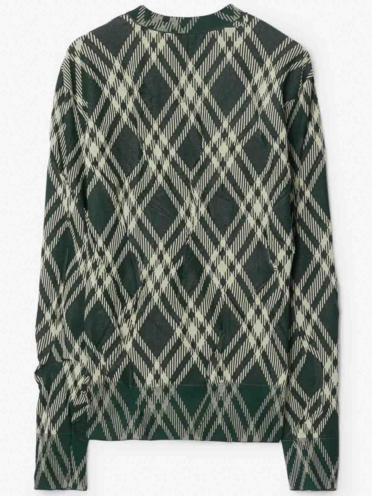 Shop Burberry Crew-neck Sweater In Dark Green