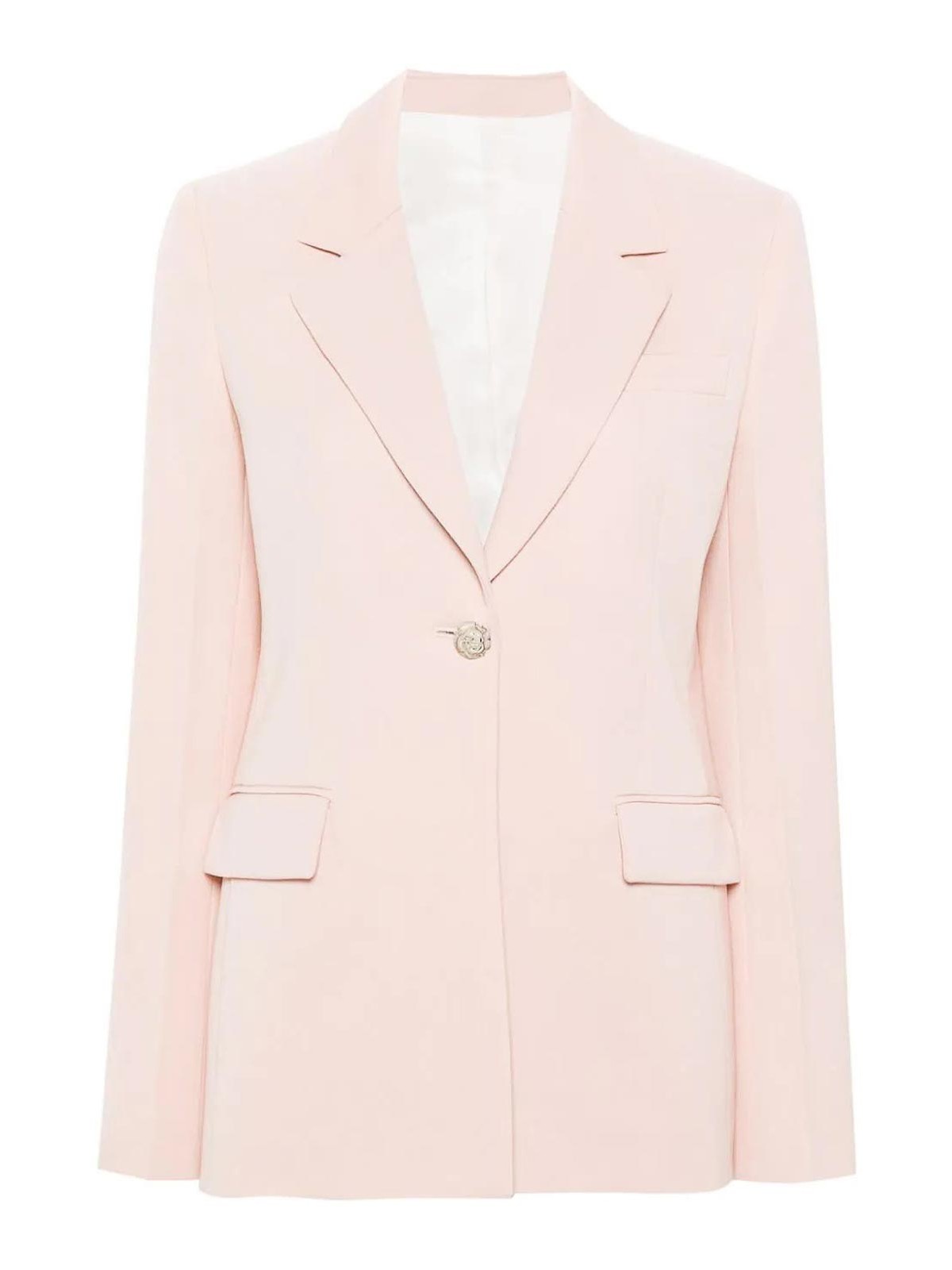 Shop Lanvin Single-breasted Tailored Jacket In Pink